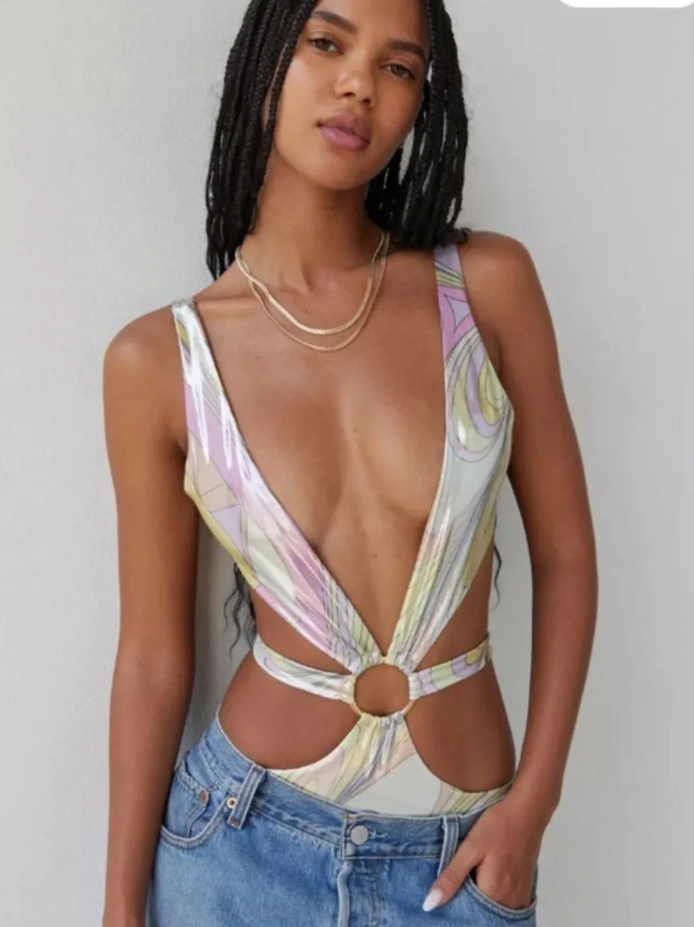 Oceanus Celia Cutout One-Piece Swimsuit